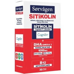 Sorvagen Smart Sitikolin DHA Omega 3 ve B12 30 Kapsül