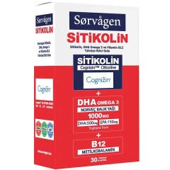 Sorvagen Smart Sitikolin DHA Omega 3 ve B12 30 Kapsül