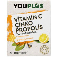 Youplus Vitamin C Çinko Propolis 20 Efervesan Tablet