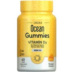 Ocean Gummies Vitamin D3 1000 IU 60 Çiğnenebilir Jel Form