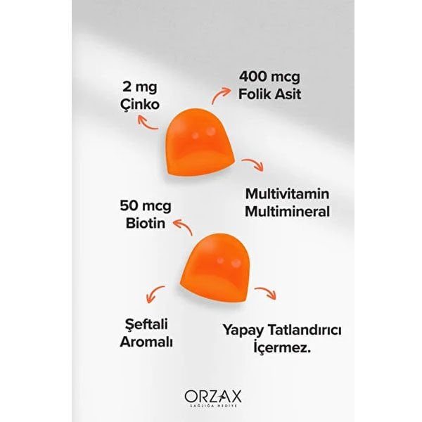 Orzax Ocean Gummies Multivimatimin Adult 60 Adet Çiğnenebilir Jel Form