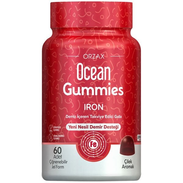 Orzax Ocean Gummies Iron 60 Adet Çiğnenebilir Jel Form