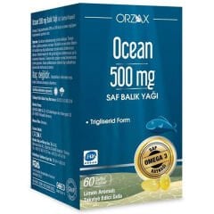 Ocean Omega-3 Fish Oil 500 mg 60 Kapsül Limon Aromalı