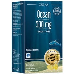 Ocean Omega-3 Fish Oil 500 mg 60 Kapsül Limon Aromalı
