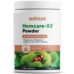NOVLEX Hemcare-X3 Powder Magnezyum At Kestanesi Lif Kompleksi 171 Gr