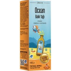 Ocean Omega 3 Balık Yağı 150 ml Portakal Aromalı