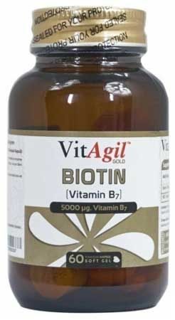 VitAgil Gold Biotin 5000 mcg 60 Yumuşak Kapsül