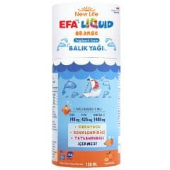 New Life EFA Liquid 150 ml Balık Yağı Şurubu Portakal Aromalı