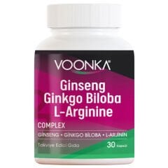 Voonka Ginseng Ginkgo Biloba L-Arginine 30 Kapsül