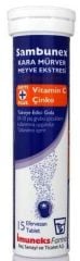 Imuneks Sambunex Kara Mürver Vitamin C + Çinko 15 Efervesan Tablet