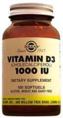 Solgar Vitamin D3 1000 IU 100 Kapsül