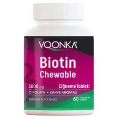 Voonka Biotin Chewable 60 Çiğneme Tableti 5000 mcg