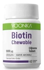 Voonka Biotin Chewable 60 Çiğneme Tableti 5000 mcg