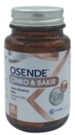 Osende Çinko Bakır 60 Kapsül