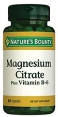 Natures Bounty Magnesium Citrate Plus + B6 60 Kapsül