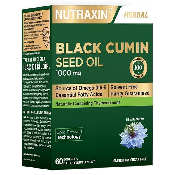 Nutraxin Çörek Otu Yağı 1000 mg 60 Kapsül