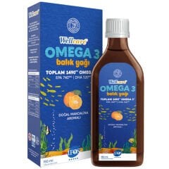 Wellcare Omega 3 Doğal Mandalina Aromalı Balık Yağı 150 ml