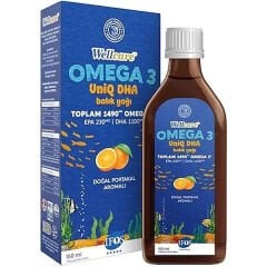Wellcare Omega 3 Doğal Portakal Aromalı Balık Yağı 150 ml