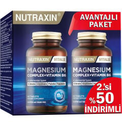Nutraxin Magnesium Complex 60 Tablet Magnezyum Takviyesi İkincisi %50 İndirimli