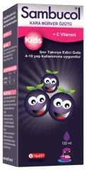 Sambucol Kara Mürver Özütü Vitamin C4-10 Yaş Çocuk Şurubu 120 ml