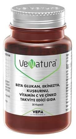 VeNatura Beta Glukan Ekinezya Kuşburnunu Vitamin C Çinko 30 Kapsül