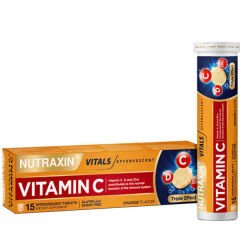Nutraxin Vitamin C - D - Çinko 15 Efervesan Tablet