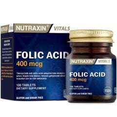 Nutraxin Folic Acid 400 mcg 100 Tablet