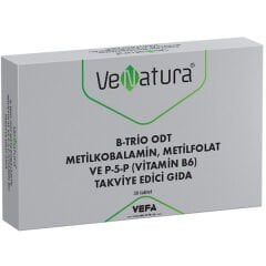 VeNatura B-Trio ODT Metilkobalamin Metilfolat ve P-5-P Takviye Edici Gıda 30 Tablet