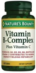 Nature's Bounty Vitamin B-Complex Plus Vitamin C 60 Tablet