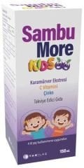 SambuMore Kids Kara Mürver C Vitamini Çinko Şurup 150 ml