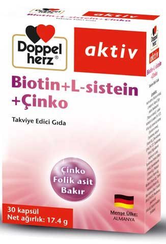 Doppelherz Biotin + L-sistein + Çinko 30 Kapsül