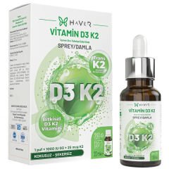 Haver D3K2 Vitamin D3 ve K2 (Menakuinon 7) Sprey 20ml