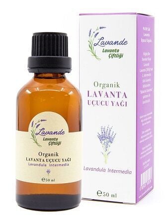 Lavande Organik Lavanta Yağı (L. İntermedia) 50ml-İçten Damlalıklı