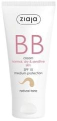 ZIAJA BB Krem Normal Kuru Hassas Ciltler Doğal Ton Spf15 50 ml