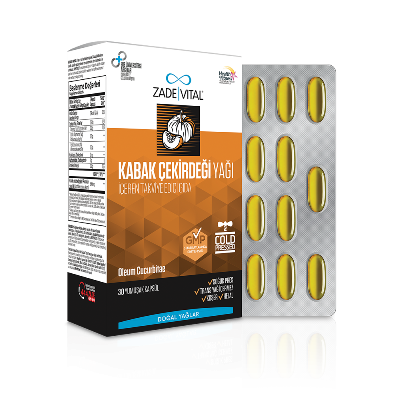 Zade Vital Kabak Çekirdeği Yağı 30 Kapsül